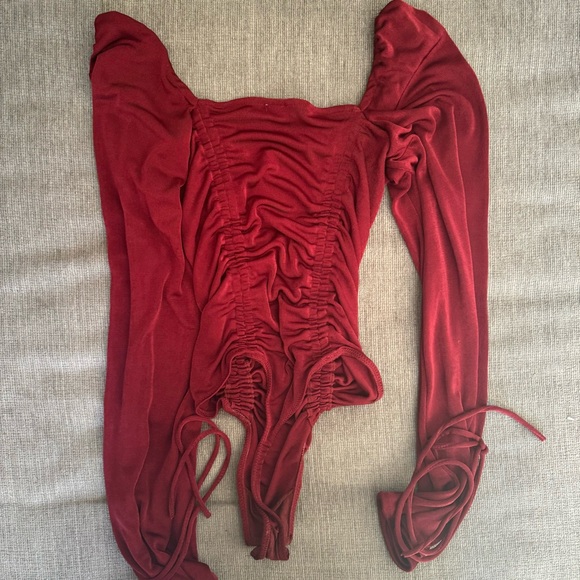 Intimately Free People Flare Ruched Long Sleeve Bodysuit - Picture 3 of 4